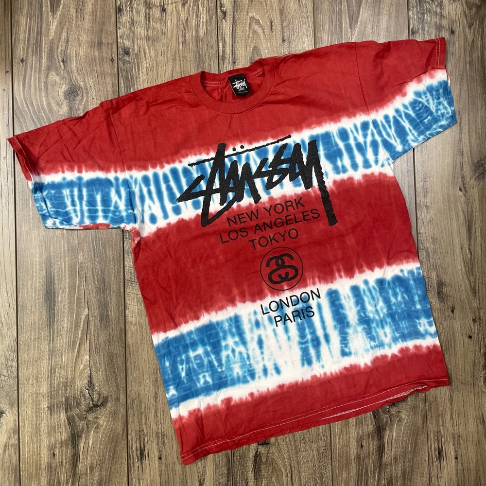 Stussy Men's Tie Dye T-Shirt Vintage Men's Large